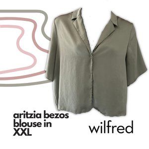 Aritzia Green Beso Shirt in 2XL, Softy and Silky Wilfred by Aritzia
